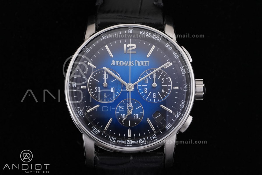 Code 11.59 Chrono 26393 SS APSF 1:1 Best Edition Blue/Black Dial on Black Nylon Strap SA4401 Super Clone