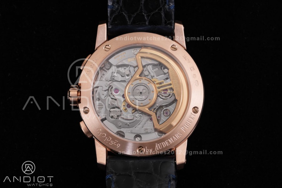 Code 11.59 Chrono 26393 RG APSF 1:1 Best Edition Blue/Black Dial on Blue Leather Strap SA4401 Super Clone