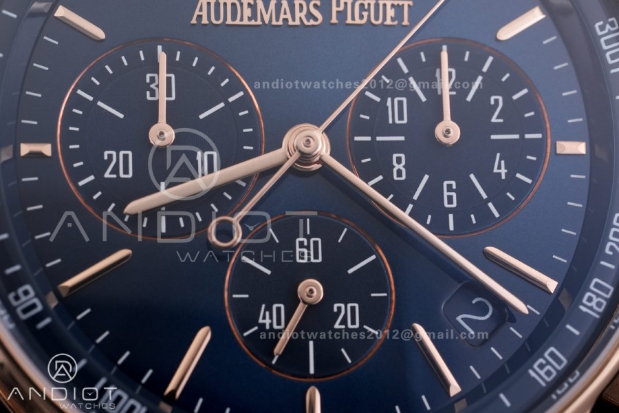 Code 11.59 Chrono 26393 RG APSF 1:1 Best Edition Blue Dial on Blue Leather Strap SA4401 Super Clone