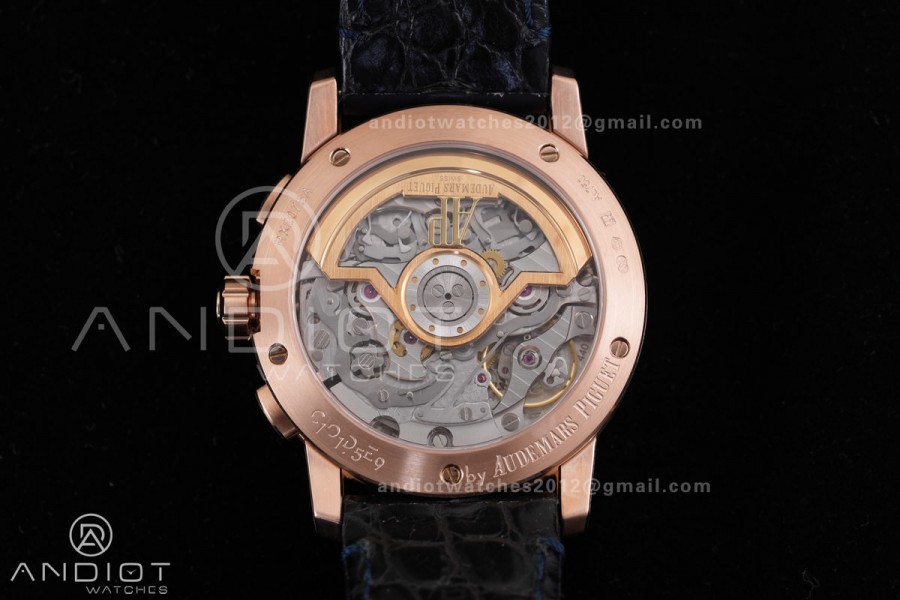 Code 11.59 Chrono 26393 RG APSF 1:1 Best Edition Blue Dial on Blue Leather Strap SA4401 Super Clone