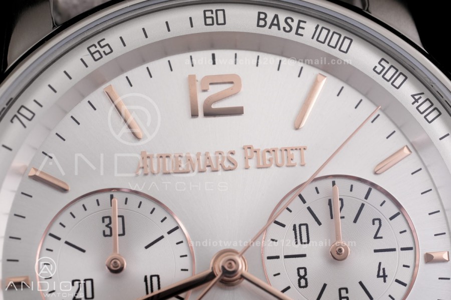 Code 11.59 Chrono 26393 SS APSF 1:1 Best Edition Silver Dial on Gray Leather Strap SA4401 Super Clone