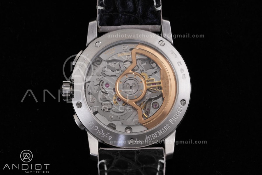 Code 11.59 Chrono 26393 SS APSF 1:1 Best Edition Silver Dial on Gray Leather Strap SA4401 Super Clone