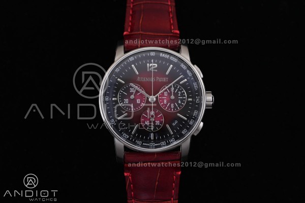 Code 11.59 Chrono 26393 SS APSF 1:1 Best Edition Red/Black Dial on Red Leather Strap SA4401 Super Clone
