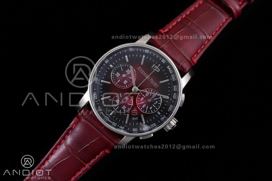 Code 11.59 Chrono 26393 SS APSF 1:1 Best Edition Red/Black Dial on Red Leather Strap SA4401 Super Clone
