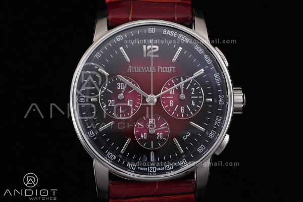 Code 11.59 Chrono 26393 SS APSF 1:1 Best Edition Red/Black Dial on Red Leather Strap SA4401 Super Clone