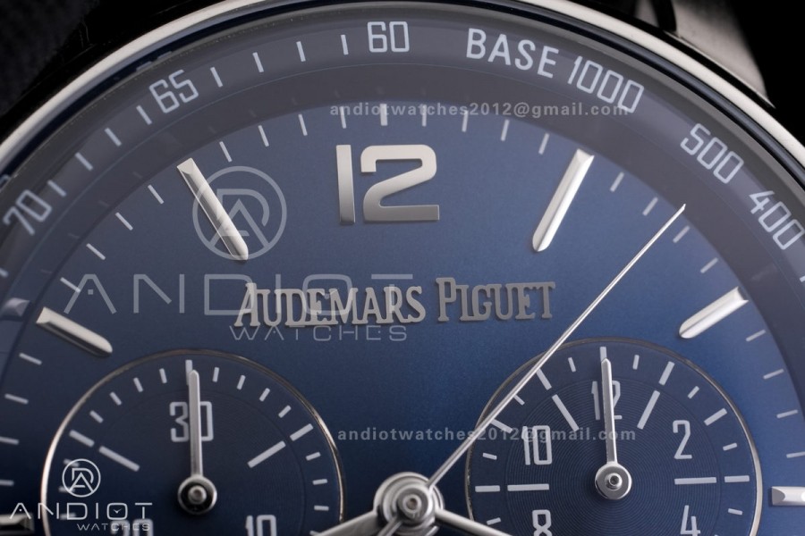 Code 11.59 Chrono 26393 SS APSF 1:1 Best Edition Blue Dial on Blue Leather Strap SA4401 Super Clone