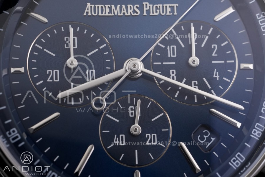 Code 11.59 Chrono 26393 SS APSF 1:1 Best Edition Blue Dial on Blue Leather Strap SA4401 Super Clone