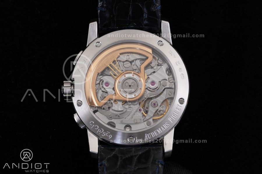 Code 11.59 Chrono 26393 SS APSF 1:1 Best Edition Blue Dial on Blue Leather Strap SA4401 Super Clone