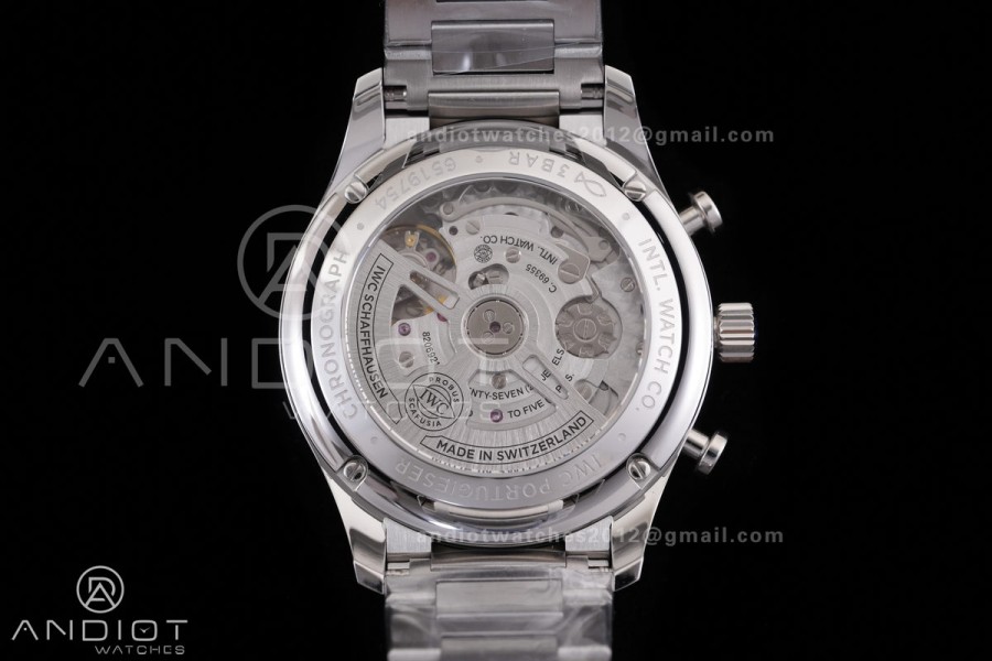 Portugieser Chrono IW371617 APSF 1:1 Best Edtion White/Blue Dial on SS Bracelet DD69355 Super Clone