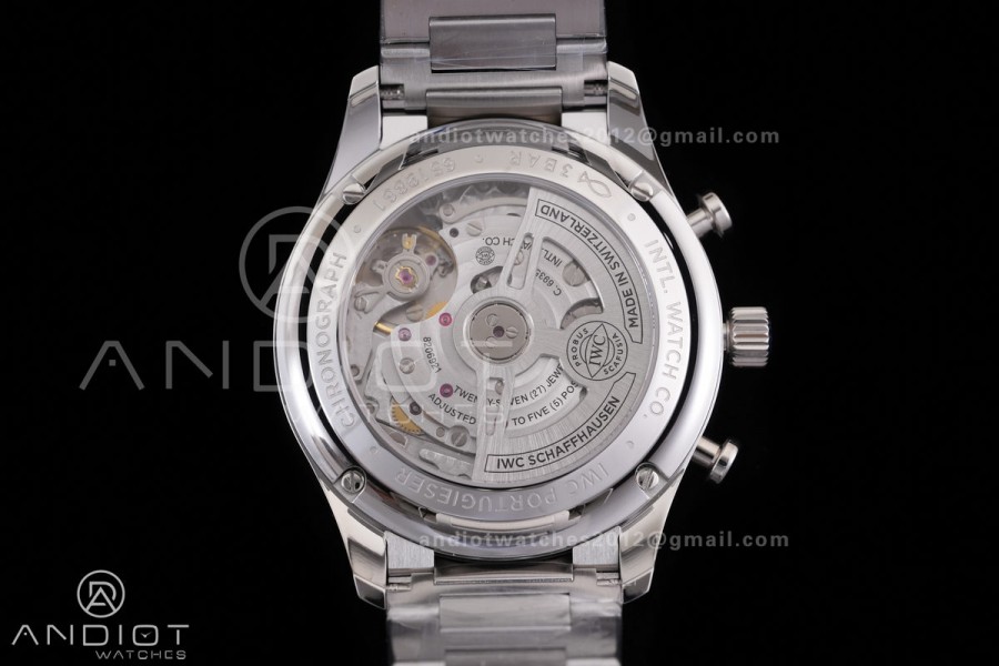 Portugieser Chrono IW3716 APSF 1:1 Best Edtion Blue Dial on SS Bracelet DD69355 Super Clone