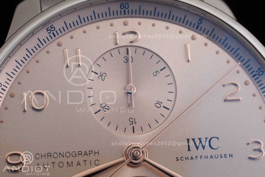 Portugieser Chrono IW3716 APSF 1:1 Best Edtion Gold Dial on SS Bracelet DD69355 Super Clone