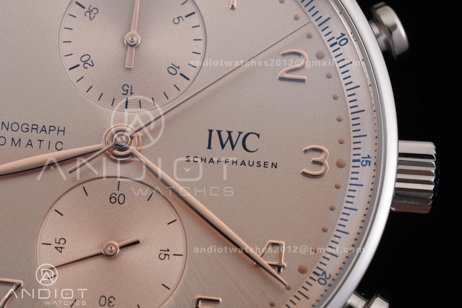 Portugieser Chrono IW3716 APSF 1:1 Best Edtion Gold Dial on SS Bracelet DD69355 Super Clone