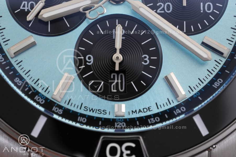 Super Chronomat B01 44 SS BLF 1:1 Best Edition Ice Blue Dial on SS Bracelet A7750
