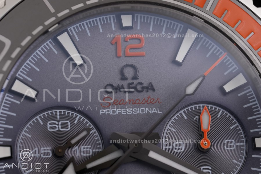 Seamaster 600m Chrono SS 1/4 Orange N1F 1:1 Best Edition Gary Dial on SS Bracelet A9900