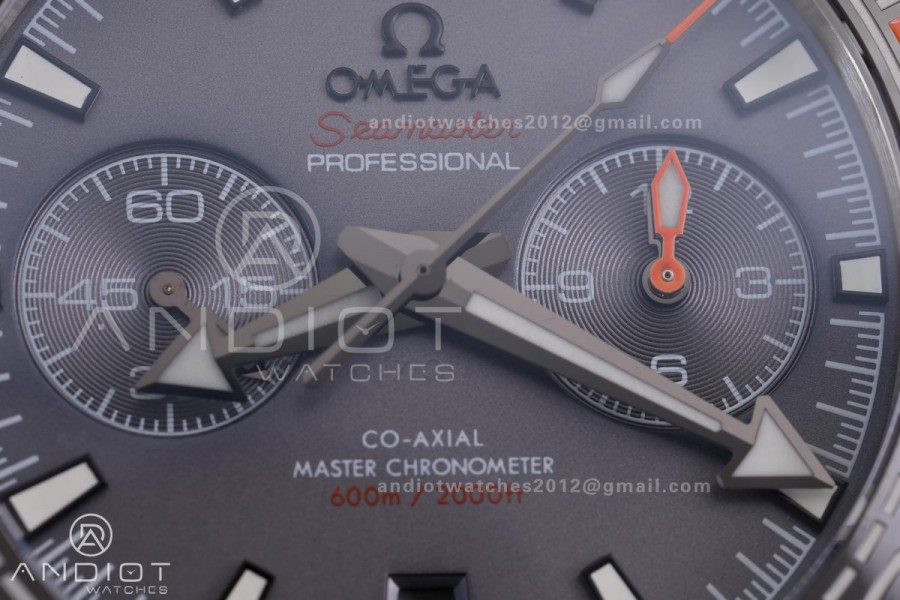 Seamaster 600m Chrono SS 1/4 Orange N1F 1:1 Best Edition Gary Dial on SS Bracelet A9900