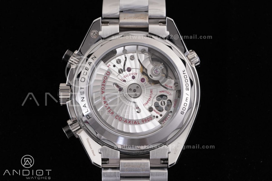 Seamaster 600m Chrono SS 1/4 Orange N1F 1:1 Best Edition Black Dial on SS Bracelet A9900