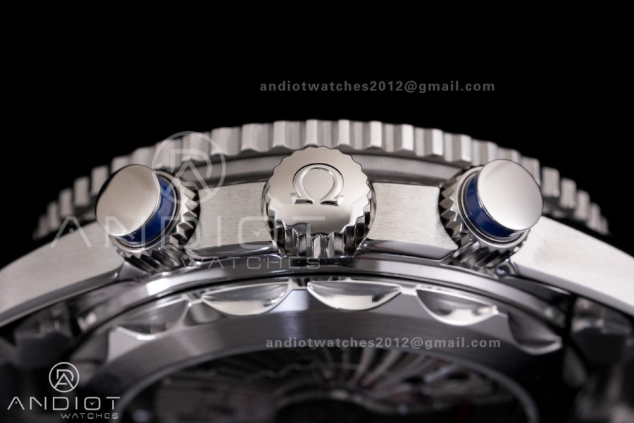 Seamaster 600m Chrono SS N1F 1:1 Best Edition Blue Dial on SS Bracelet A9900