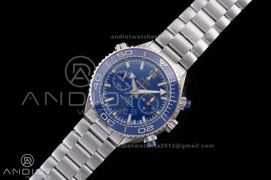 Seamaster 600m Chrono SS N1F 1:1 Best Edition Blue Dial on SS Bracelet A9900