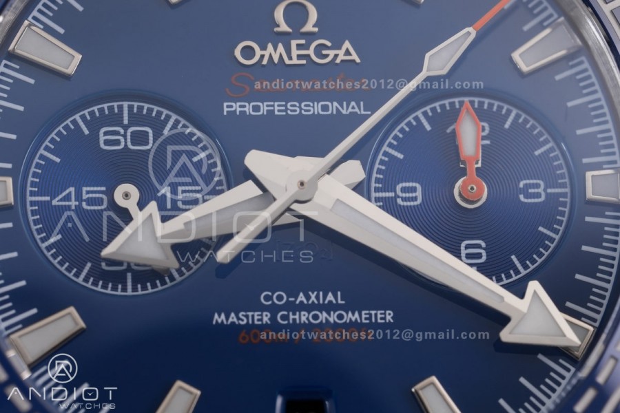 Seamaster 600m Chrono SS N1F 1:1 Best Edition Blue Dial on SS Bracelet A9900