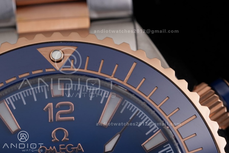 Seamaster 600m Chrono SS/RG N1F 1:1 Best Edition Blue Dial on SS/RG Bracelet A9900