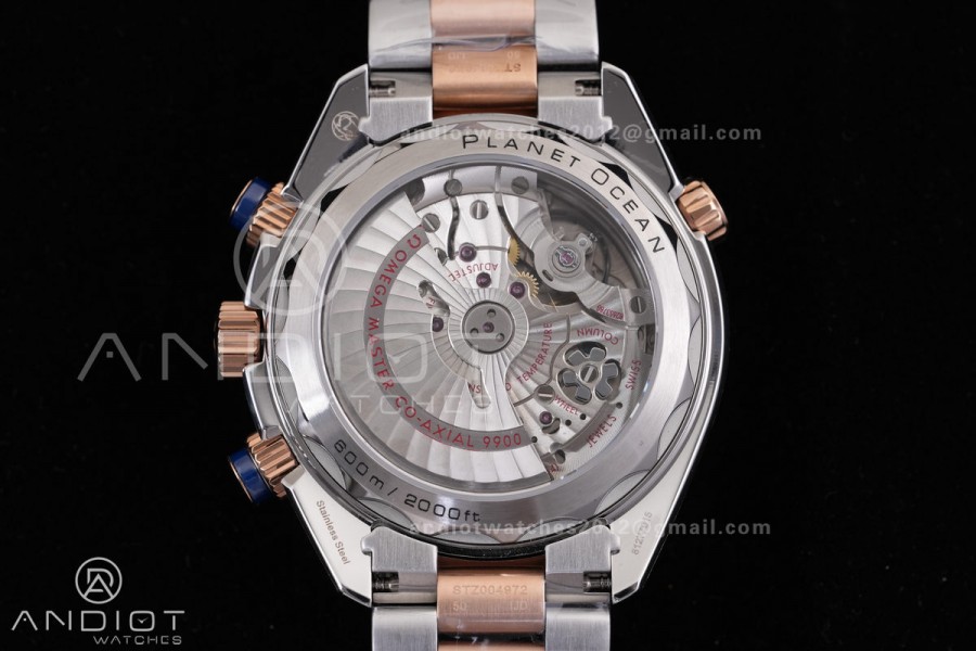 Seamaster 600m Chrono SS/RG N1F 1:1 Best Edition Blue Dial on SS/RG Bracelet A9900