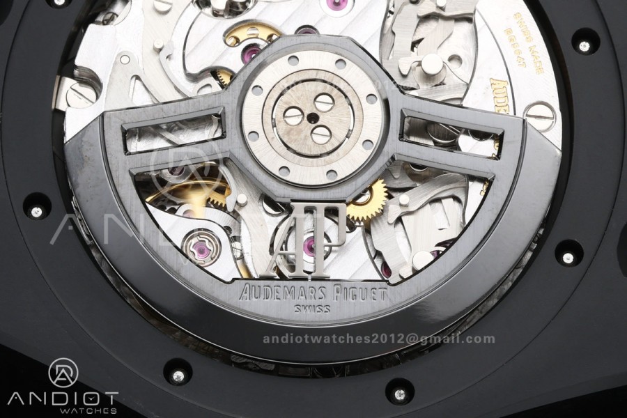 Royal Oak Chrono 26240 Real Ceramic DDF 1:1 Best Edition Blue Dial On Ceramic Bracelet Super Clone DD4401