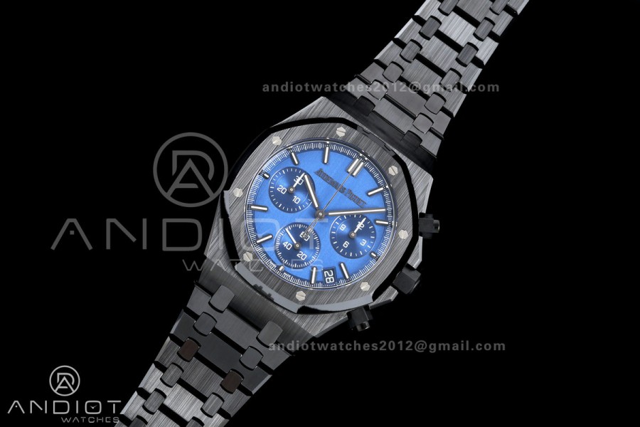 Royal Oak Chrono 26240 Real Ceramic DDF 1:1 Best Edition Blue Dial On Ceramic Bracelet Super Clone DD4401