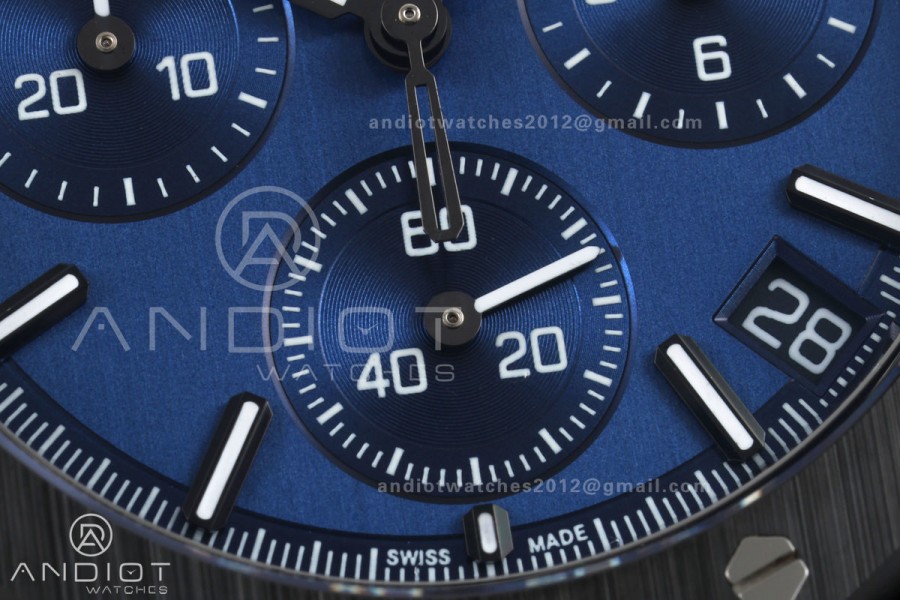 Royal Oak Chrono 26240 Real Ceramic DDF 1:1 Best Edition Blue Dial On Ceramic Bracelet Super Clone DD4401