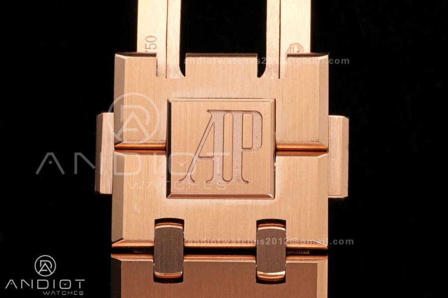 Royal Oak Chrono 26240 RG DDF 1:1 Best Edition Brown/RG Dial on RG Bracelet DD4401 Super Clone (50 Anniversary)