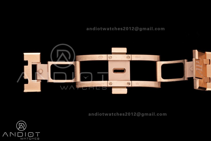 Royal Oak Chrono 26240 RG DDF 1:1 Best Edition Brown/RG Dial on RG Bracelet DD4401 Super Clone (50 Anniversary)