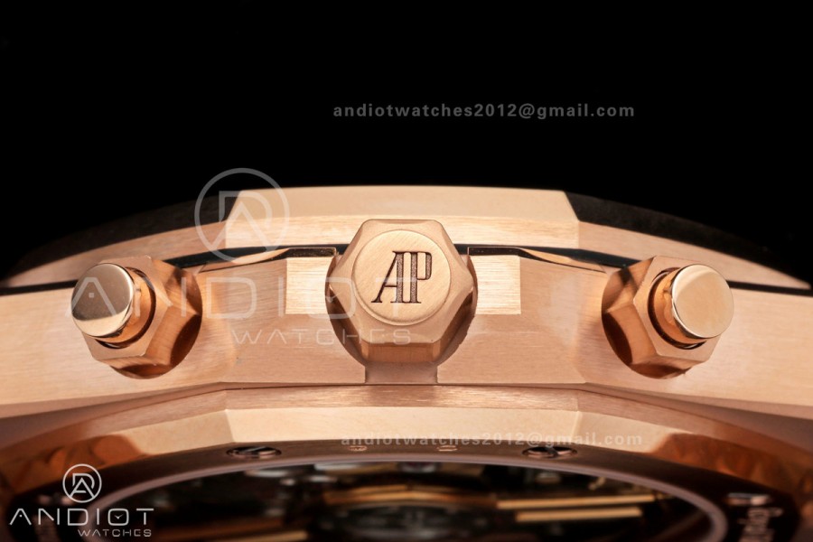 Royal Oak Chrono 26240 RG DDF 1:1 Best Edition Brown/RG Dial on RG Bracelet DD4401 Super Clone (50 Anniversary)