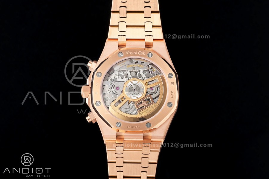 Royal Oak Chrono 26240 RG DDF 1:1 Best Edition Brown/RG Dial on RG Bracelet DD4401 Super Clone (50 Anniversary)