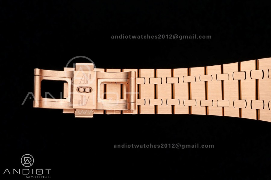 Royal Oak Chrono 26240 RG DDF 1:1 Best Edition White Dial on RG Bracelet DD4401 Super Clone (50 Anniversary)