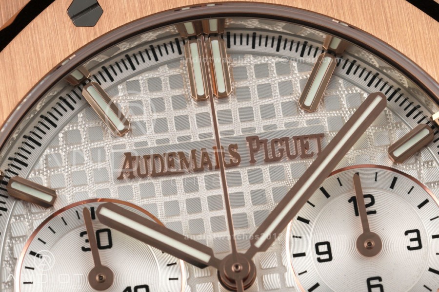 Royal Oak Chrono 26240 RG DDF 1:1 Best Edition White Dial on RG Bracelet DD4401 Super Clone (50 Anniversary)