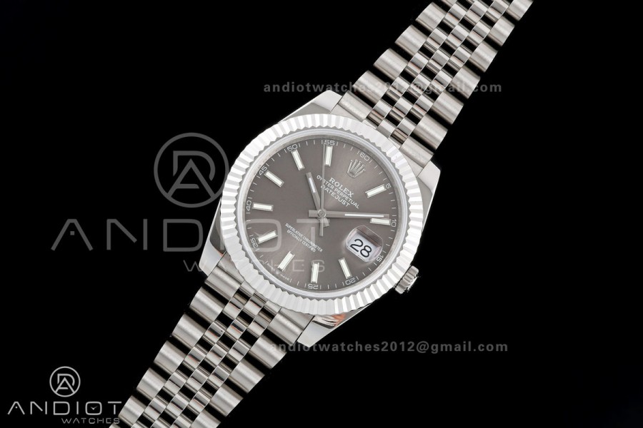 DateJust 41 126334 QF 1:1 Best Edition Gray Stick Dial on Jubilee Bracelet JH3235 (Free Sprung)