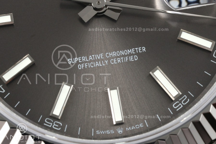 DateJust 41 126334 QF 1:1 Best Edition Gray Stick Dial on Jubilee Bracelet JH3235 (Free Sprung)