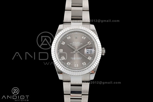 DateJust 41 126334 QF 1:1 Best Edition Gray Diamon...