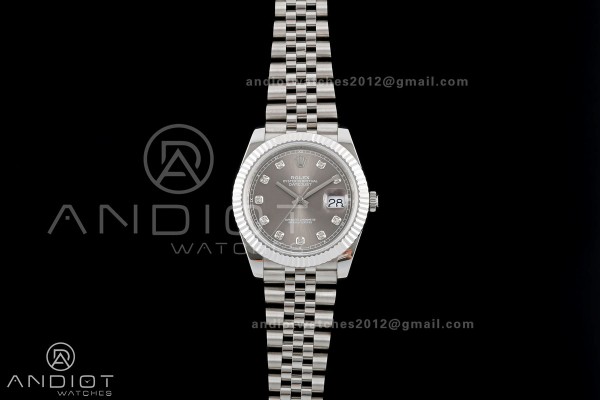 DateJust 41 126334 QF 1:1 Best Edition Gray Diamon...