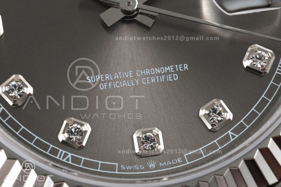 DateJust 41 126334 QF 1:1 Best Edition Gray Diamonds Dial on Jubilee Bracelet JH3235 (Free Sprung)