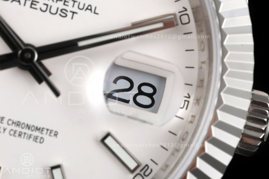 DateJust 41 126334 QF 1:1 Best Edition White Stick Dial on Oyster Bracelet JH3235 (Free Sprung)