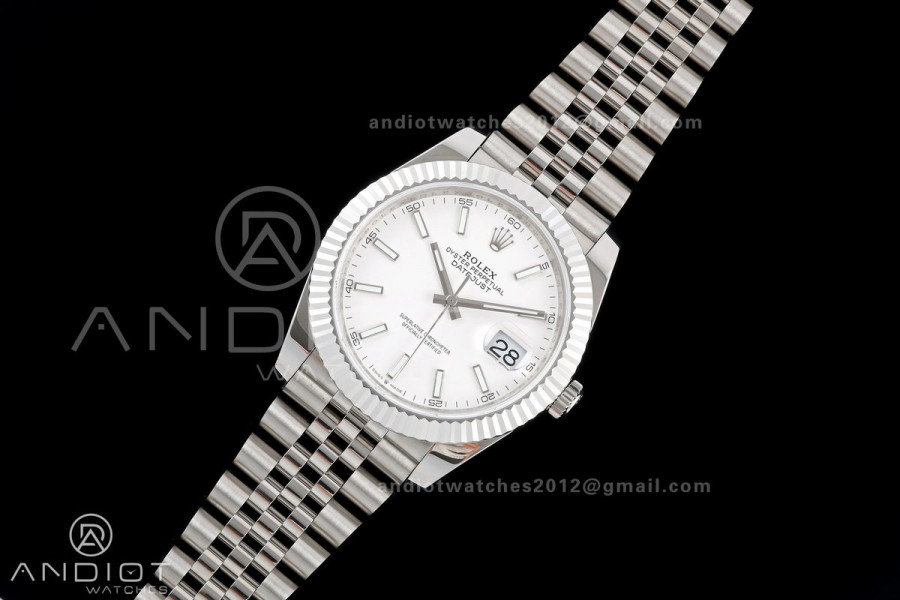 DateJust 41 126334 QF 1:1 Best Edition White Stick Dial on Jubilee Bracelet JH3235 (Free Sprung)