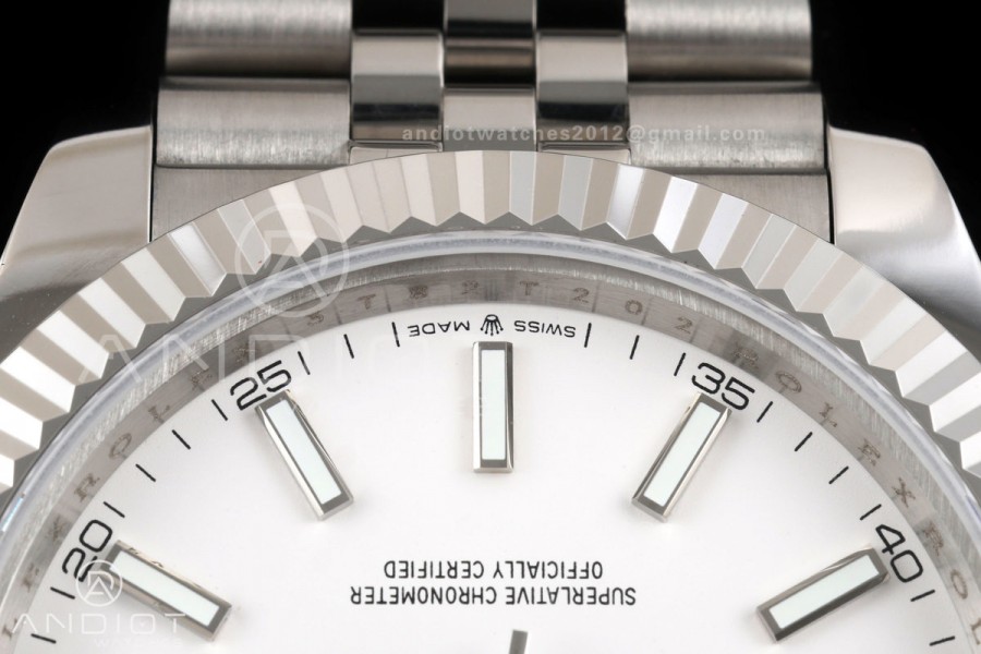 DateJust 41 126334 QF 1:1 Best Edition White Stick Dial on Jubilee Bracelet JH3235 (Free Sprung)