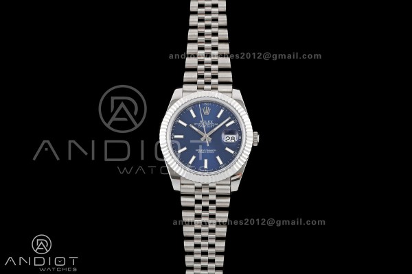 DateJust 41 126334 QF 1:1 Best Edition Blue Stick ...