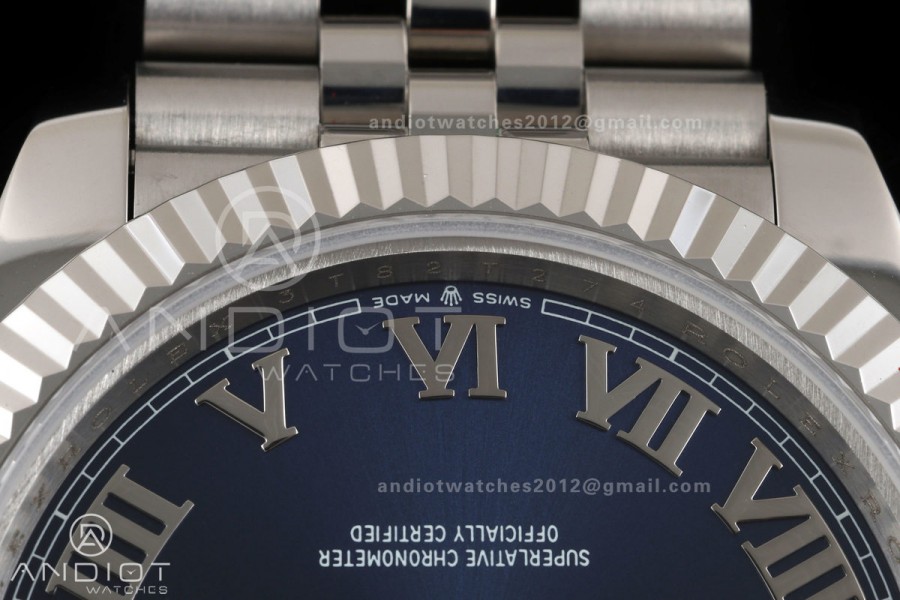 DateJust 41 126334 QF 1:1 Best Edition Blue Roman Dial on Jubilee Bracelet JH3235 (Free Sprung)