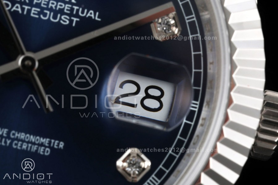 DateJust 41 126334 QF 1:1 Best Edition Blue Diamonds Dial on Oyster Bracelet JH3235 (Free Sprung)