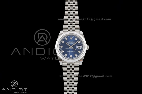 DateJust 41 126334 QF 1:1 Best Edition Blue Diamon...