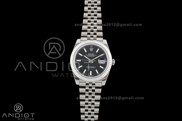 DateJust 41 126334 QF 1:1 Best Edition Black Stick...