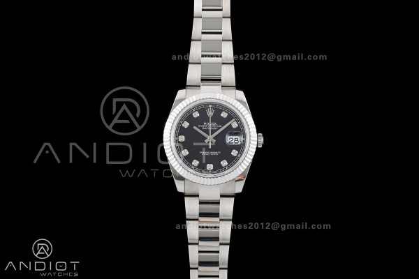 DateJust 41 126334 QF 1:1 Best Edition Black Diamo...