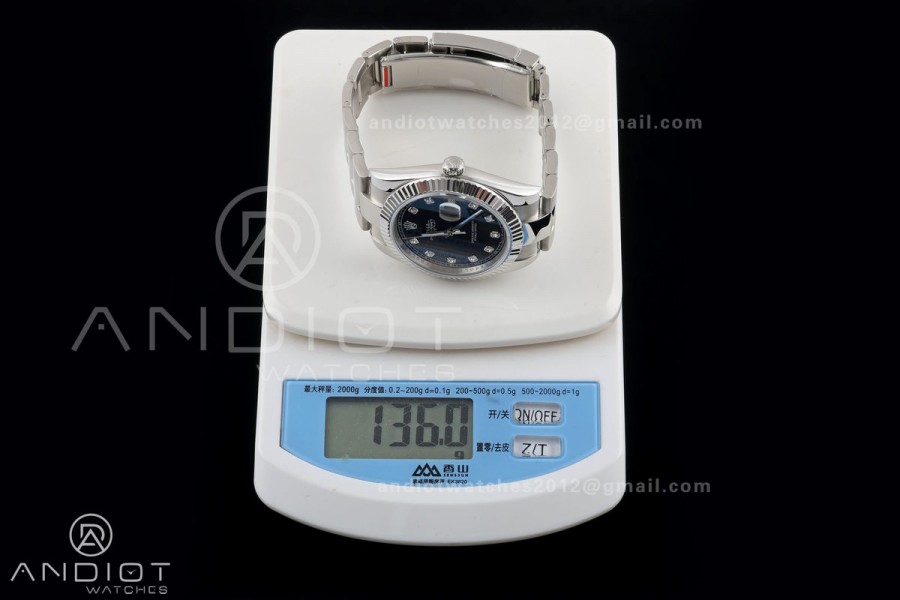 DateJust 41 126334 QF 1:1 Best Edition Black Diamonds Dial on Oyster Bracelet JH3235 (Free Sprung)