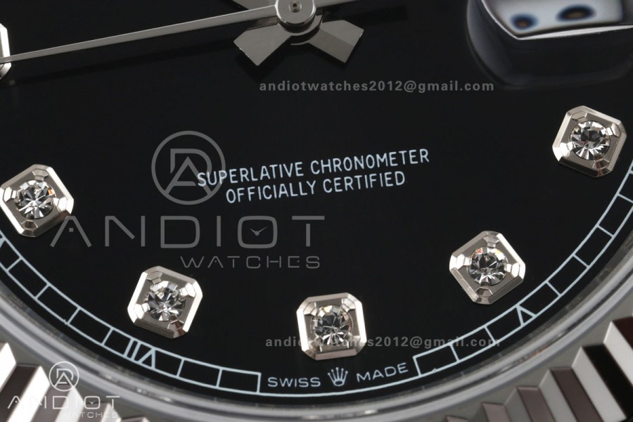 DateJust 41 126334 QF 1:1 Best Edition Black Diamonds Dial on Oyster Bracelet JH3235 (Free Sprung)